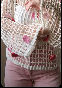 Crochet Knit Flower Top (pinterest design)