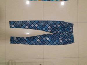 Blue Patterned Leggings