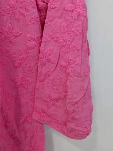 Pink Embroidered Kurta