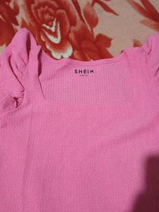 Cute Pink Ruffle Sleeve Top