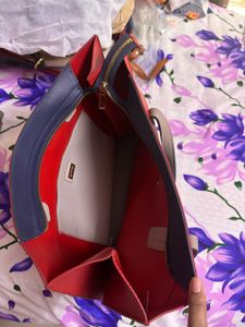 Color Block red Tote Bag