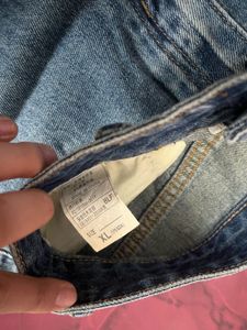 Denim Slit Midi Skirt