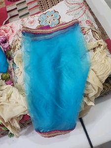 Raw Silk SUIT With Net Dupatta