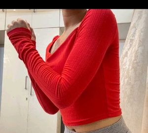 Red Crop Top
