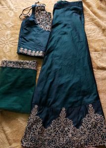 Green Silk Lehenga...