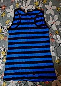 Blue &amp; Black Striped Tank Top