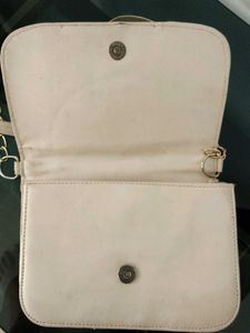 Women Cream Sling Bag
