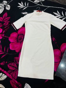 Off White Midi Bodycon Dress