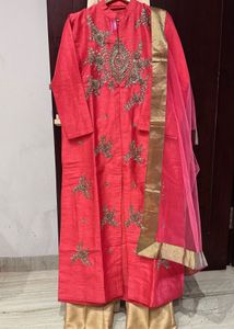 Xl/xxl/3xl Hand Embroidered Sherwani Style Suit