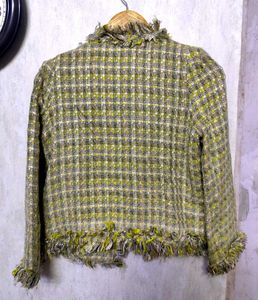 Vintage Tweed Fringe Jacket