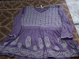 Lavender Short Kurtiii