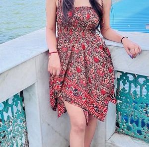 Floral Print Mini Dress