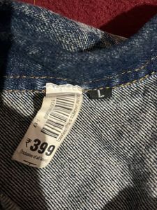 L Size Denim Over Coat