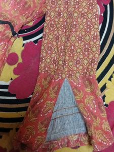 3/4 Sleeves Cotton Long Gown
