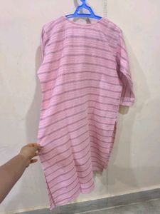 Baby Pink Silver Shine Kurti