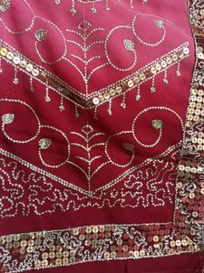 Designer Wedding Saree With Stitched Blouse