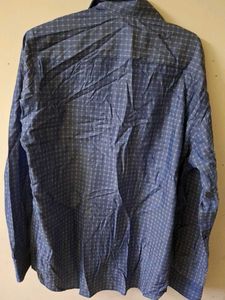 Blue Checkered Button-Down Shirt