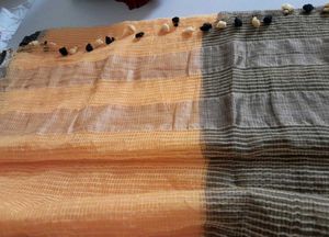 Combo Yellow And pink cotton saree