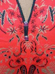 Red Patterned Kurti
