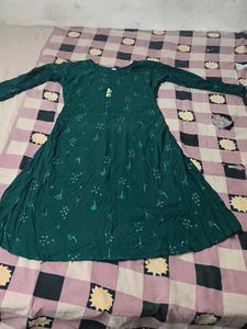 Green Printed Kurti/Dress