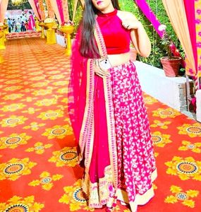 Pink Skirt And Dupatta