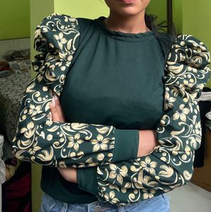 Floral Printed Sleeves TOP