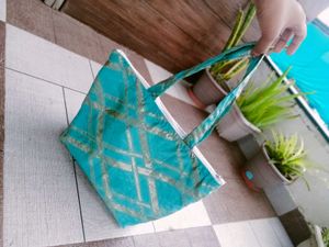 Teal &amp; Gold Tote Bag