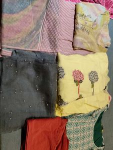 five stiched  cotton suit
