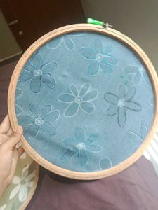 Handmade Leaf Print Embroidery Hoop