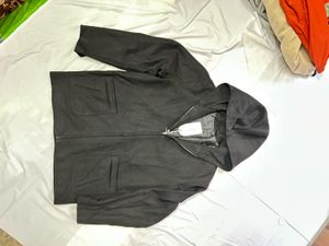 Black Zip-Up Hoodie Jacket