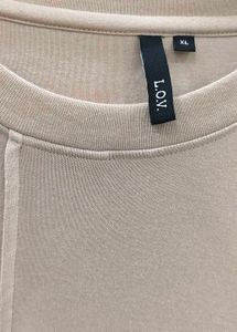Beige Cropped Sweatshirt