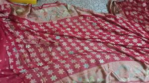 Red Floral Saree