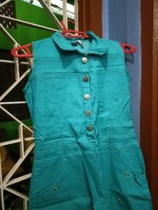 Korean Dresses Sea Green Colour