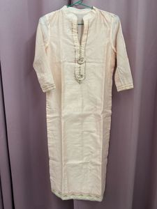 Peach Kurta Set With Plazzo And Duppatta