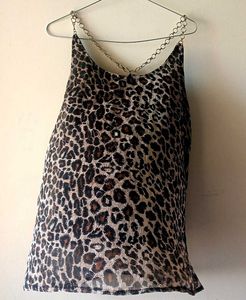 Leopard Print Chain Top