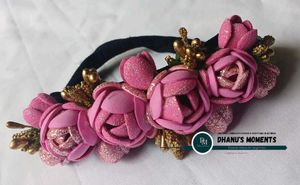 Baby headbands...Blue &amp; Gold Floral Hair Accessory