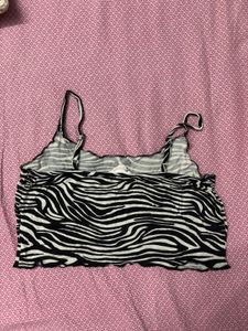 Zebra Print Crop Top