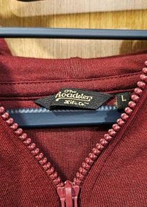 Burgundy Zip-Up Hoodie