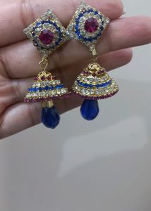 Beautiful Pink, Blue colour Jhumki ❤️