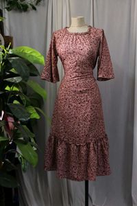 Floral Pink Midi Dress