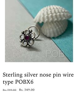 925 Original Silver Nose Pins