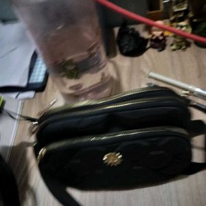 Black Quilted Crossbody Bag