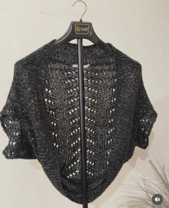 black shrug with a hint of shine ✨