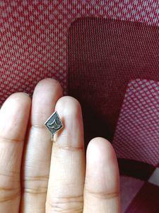 German Silver Oxidized Nose Pin For Women Non Pier
