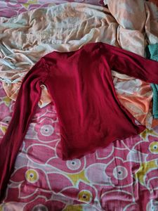 Shein Maroon Korean Top