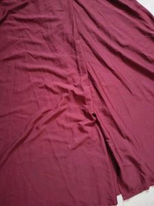 Burgundy V-Neck Maxi Dress