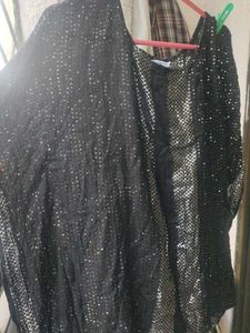 Sparkly Black Sequin Cardigan Kaftan