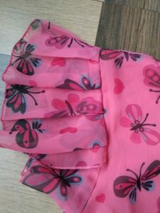 Pink Butterfly Print Crop Top