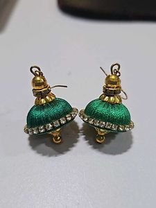 Handmade Green Earrings