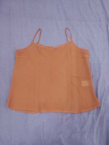 Lightweight Peach/Orange Sheer Cami Tank Top